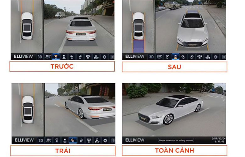 Camera 360 độ có thể quay toàn cảnh xe ô tô