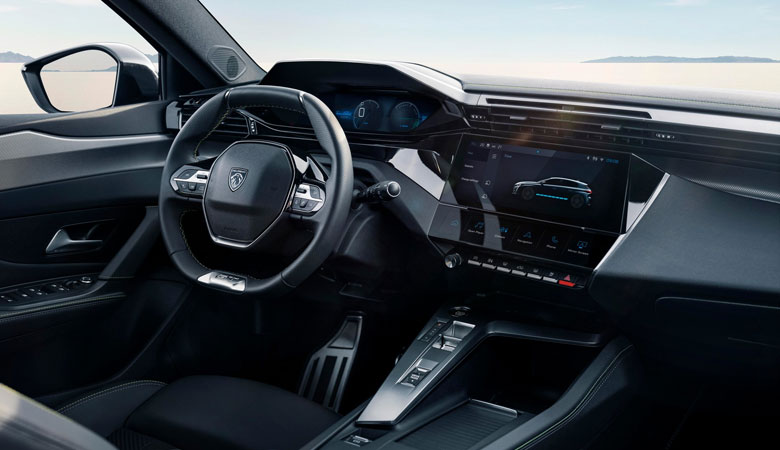 Khoang lái tiện nghi và cao cấp trên mẫu ô tô điện Peugeot E-308
