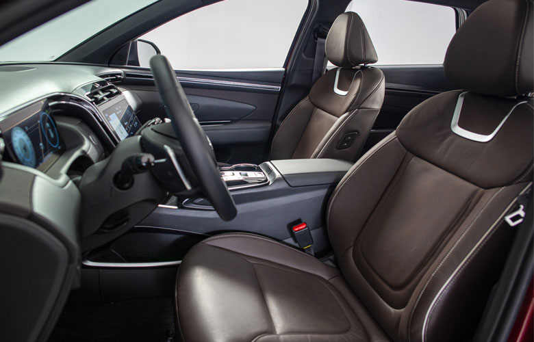 Ghế ngồi trên Hyundai Tucson 2023 được bọc da cho toàn bộ phiên bản