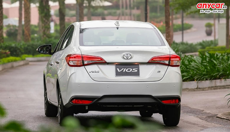 Đuôi xe Toyota Vios 2023 giữ nguyên so với đời trước