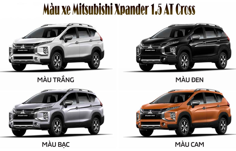 Phiên bản Mitsubishi Xpander Cross (thế hệ 2021) sẽ có 04 màu: trắng, đen, bạc và cam
