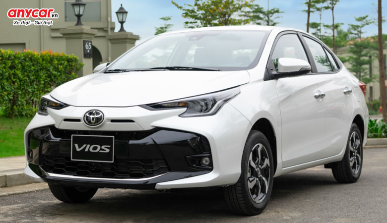 Ngoại thất Toyota Vios 2023 màu trắng
