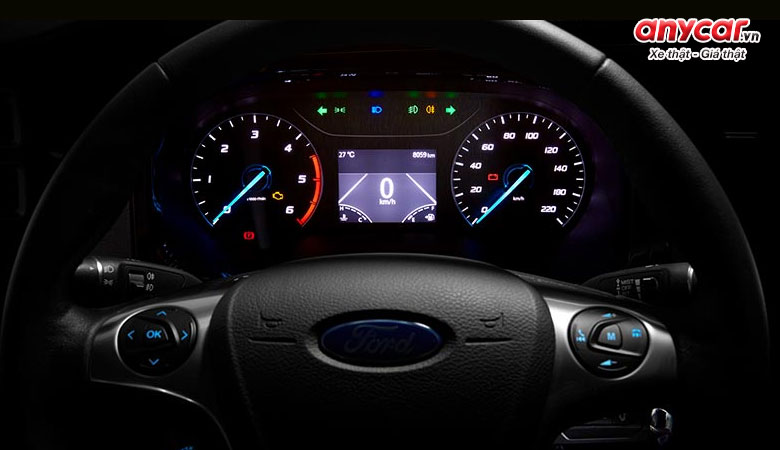 Màn hình tốc độ lái dạng LCD trên Ford Transit mới