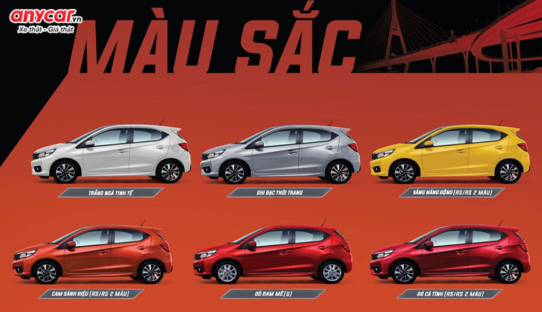 Màu sắc Honda Brio 2023